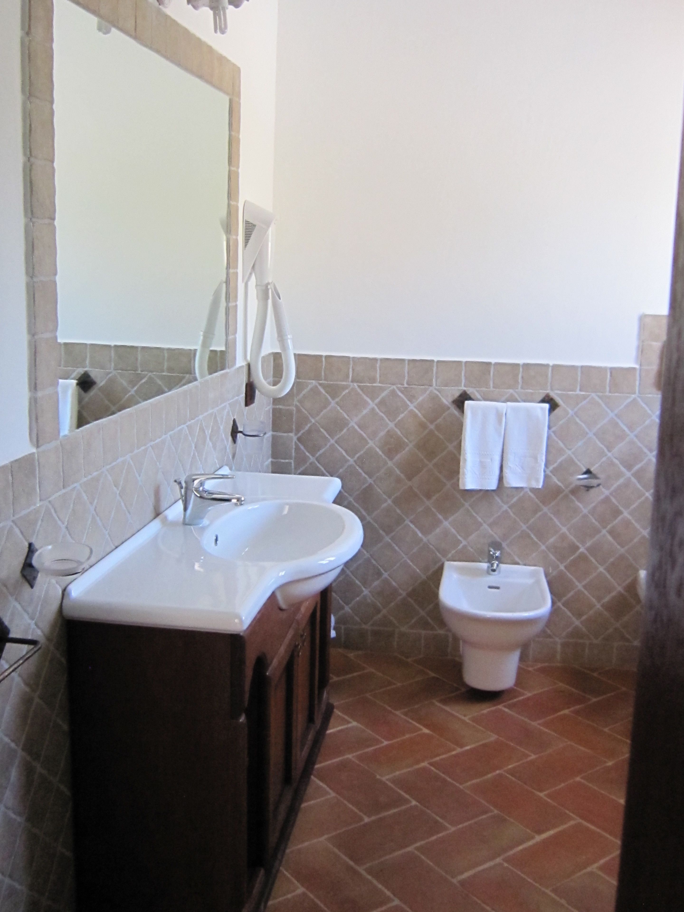 shower, hair dryer, slippers, bidet