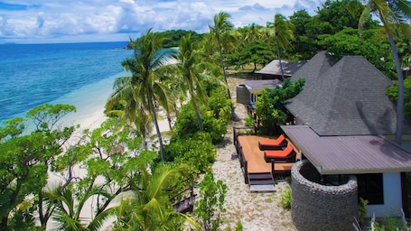 Beachfront Bure | Terrace/patio. Mana Island Resort & Spa - Fiji