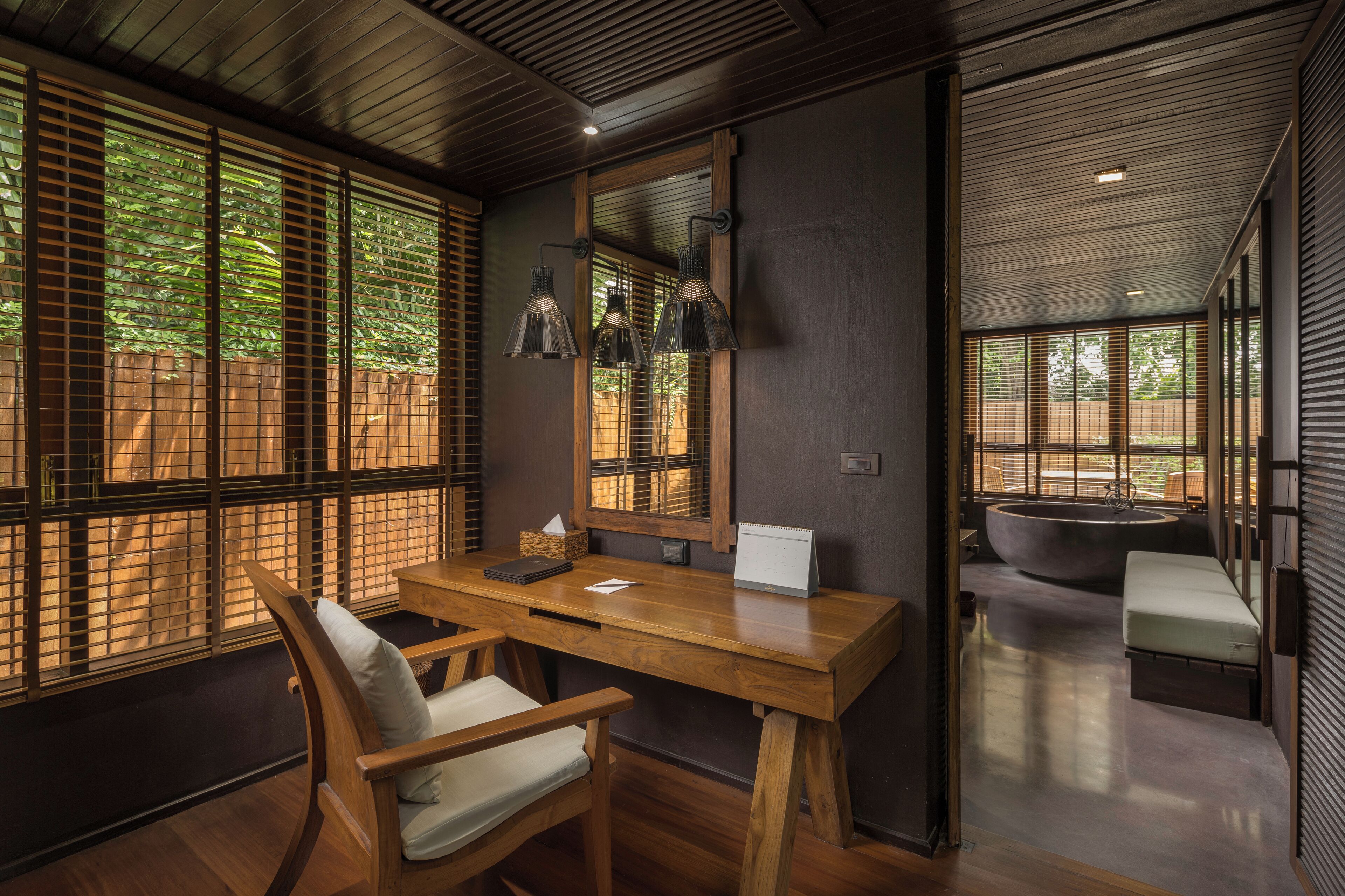 separate bathtub and shower, deep-soaking bathtub, free toiletries