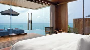Premium bedding, down duvets, Select Comfort beds, free minibar items