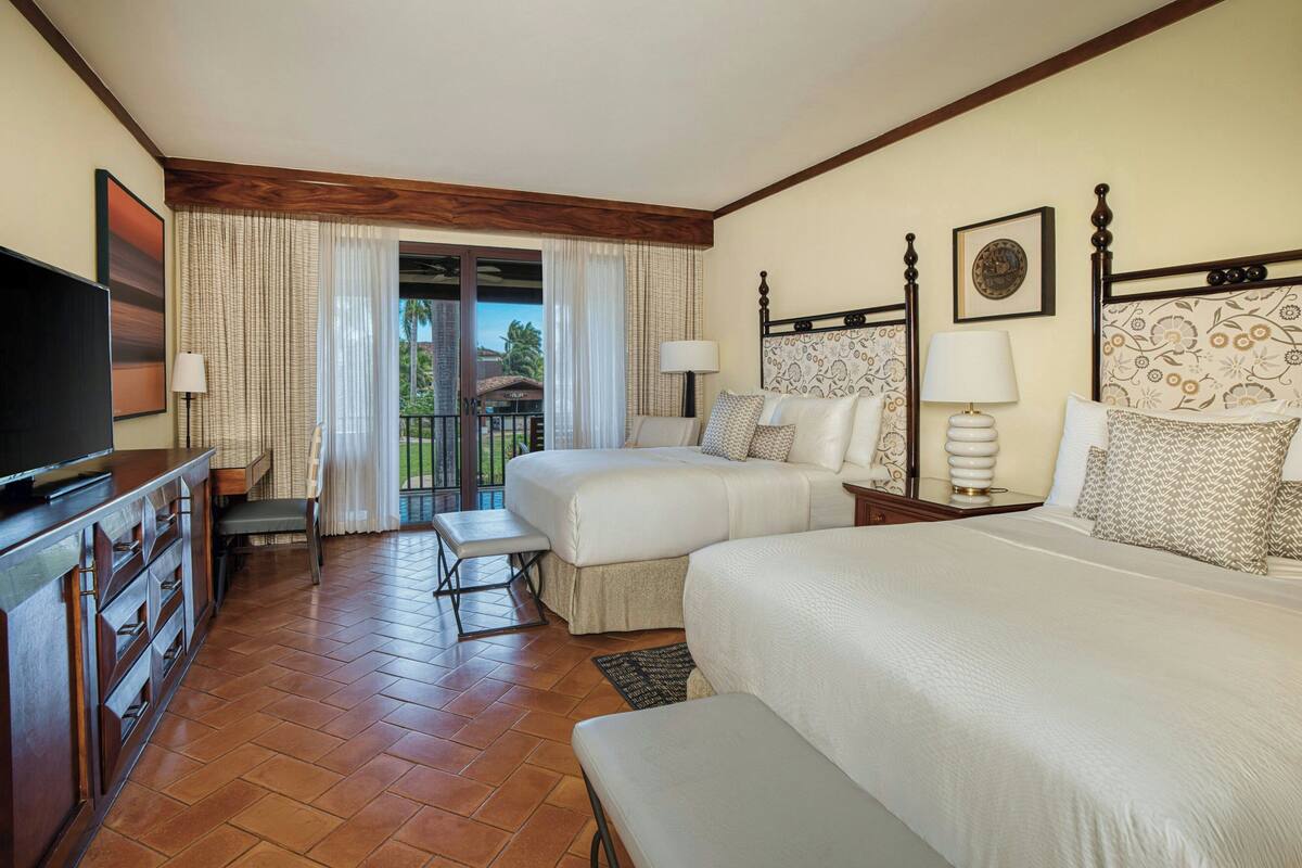 Deluxe Room, 2 Double Beds, Balcony | Egyptian cotton sheets, premium bedding, down comforters, pillowtop beds