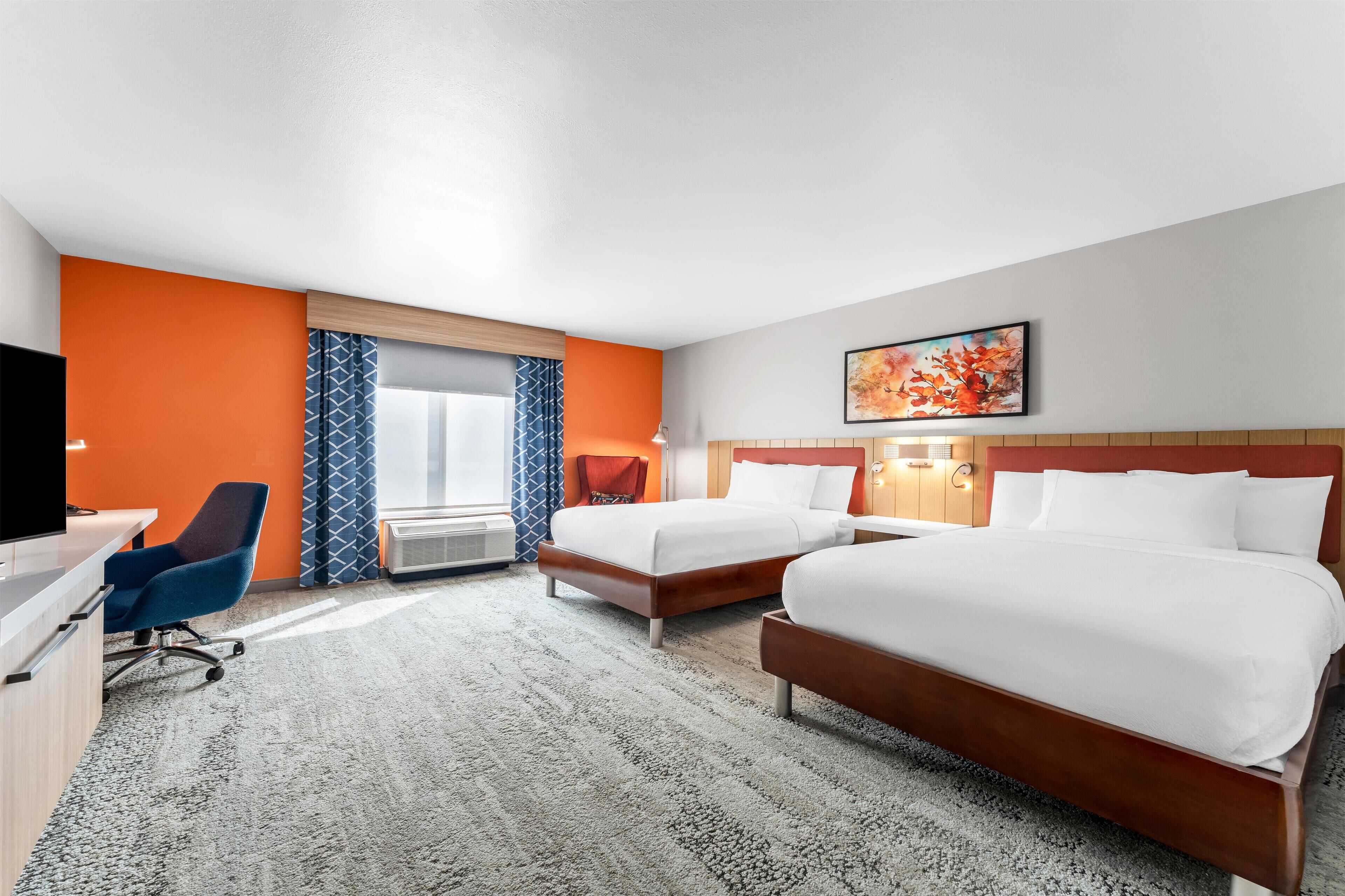 客房, 2 张大床, 无障碍 | 客房内保险箱、隔音、熨斗/熨衣板、免费 WiFi