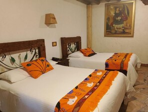 Economy Double Room, Multiple Beds | Individually decorated, iron/ironing board, free wired Internet