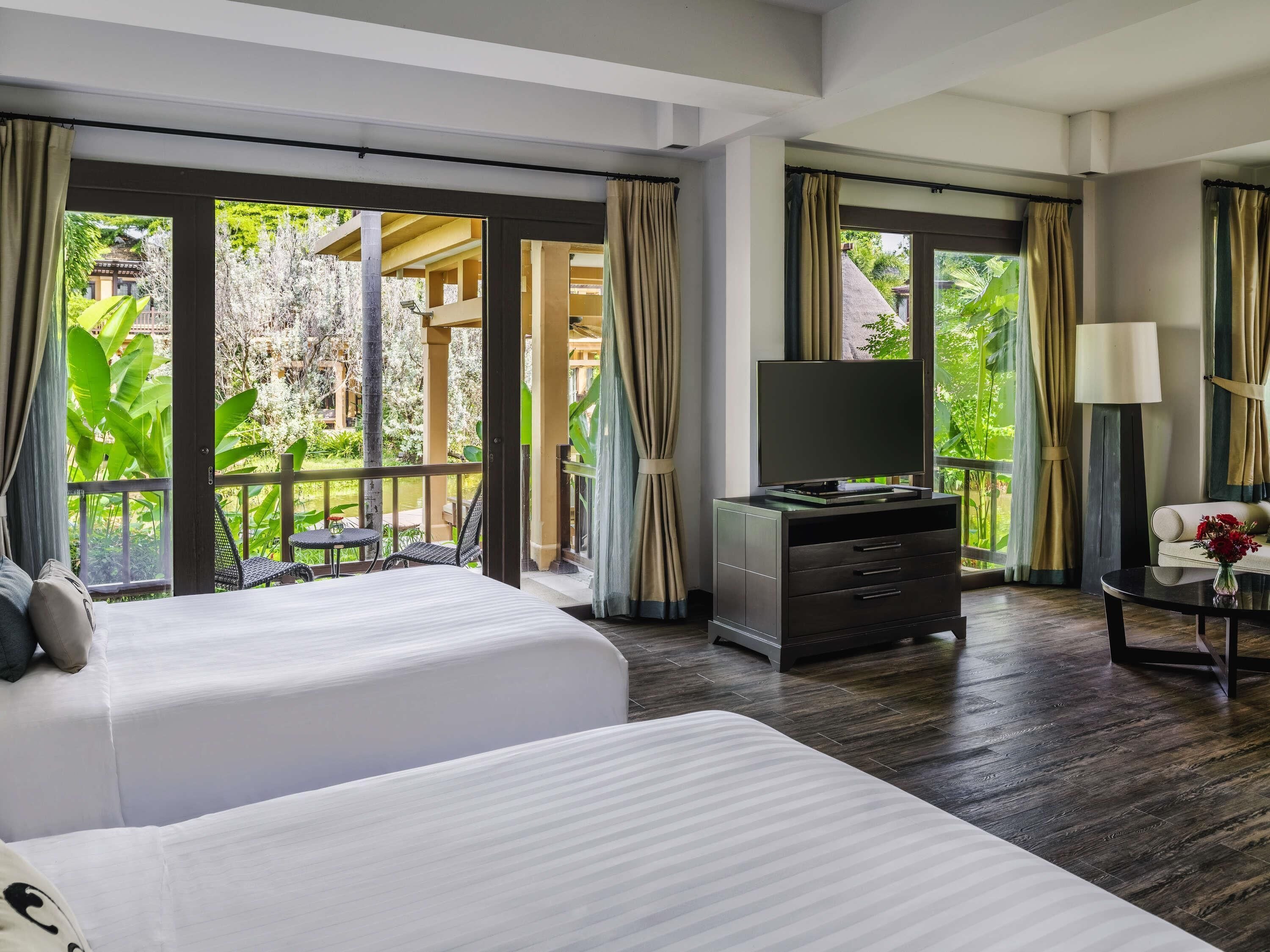 Suite, 2 Single Beds, Terrace, Lagoon View | Minibar, in-room safe, blackout curtains, iron/ironing board