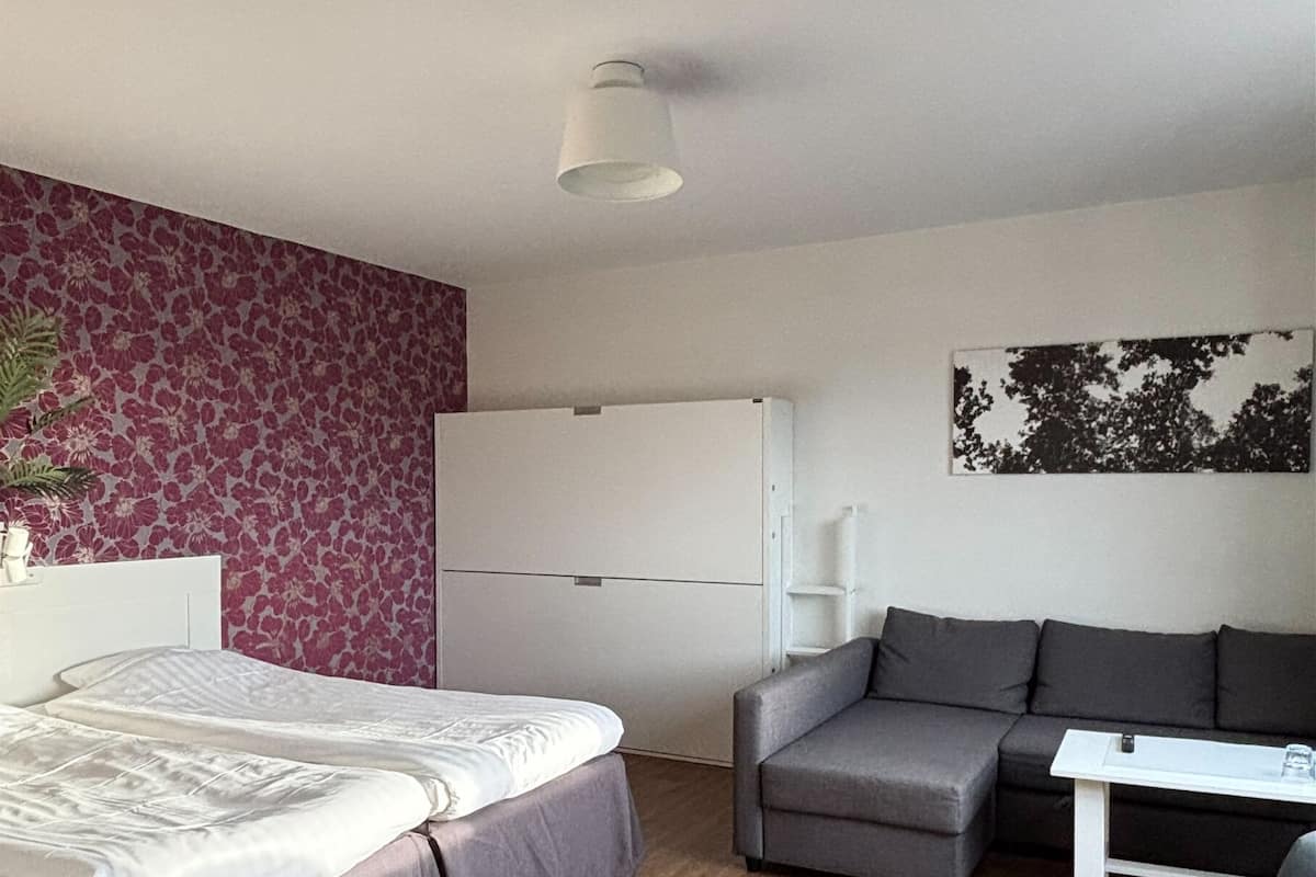 Family room for 6 | Tabla de planchar con plancha, wifi gratis y ropa de cama