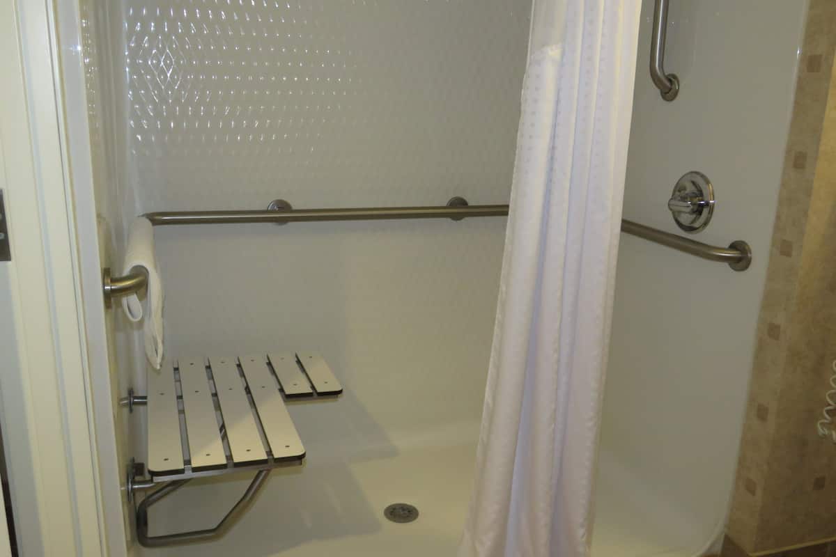 standard room, 2 queen beds, accessible (mobility roll-in shower) | in-room safe, desk, iron/ironing board, internet