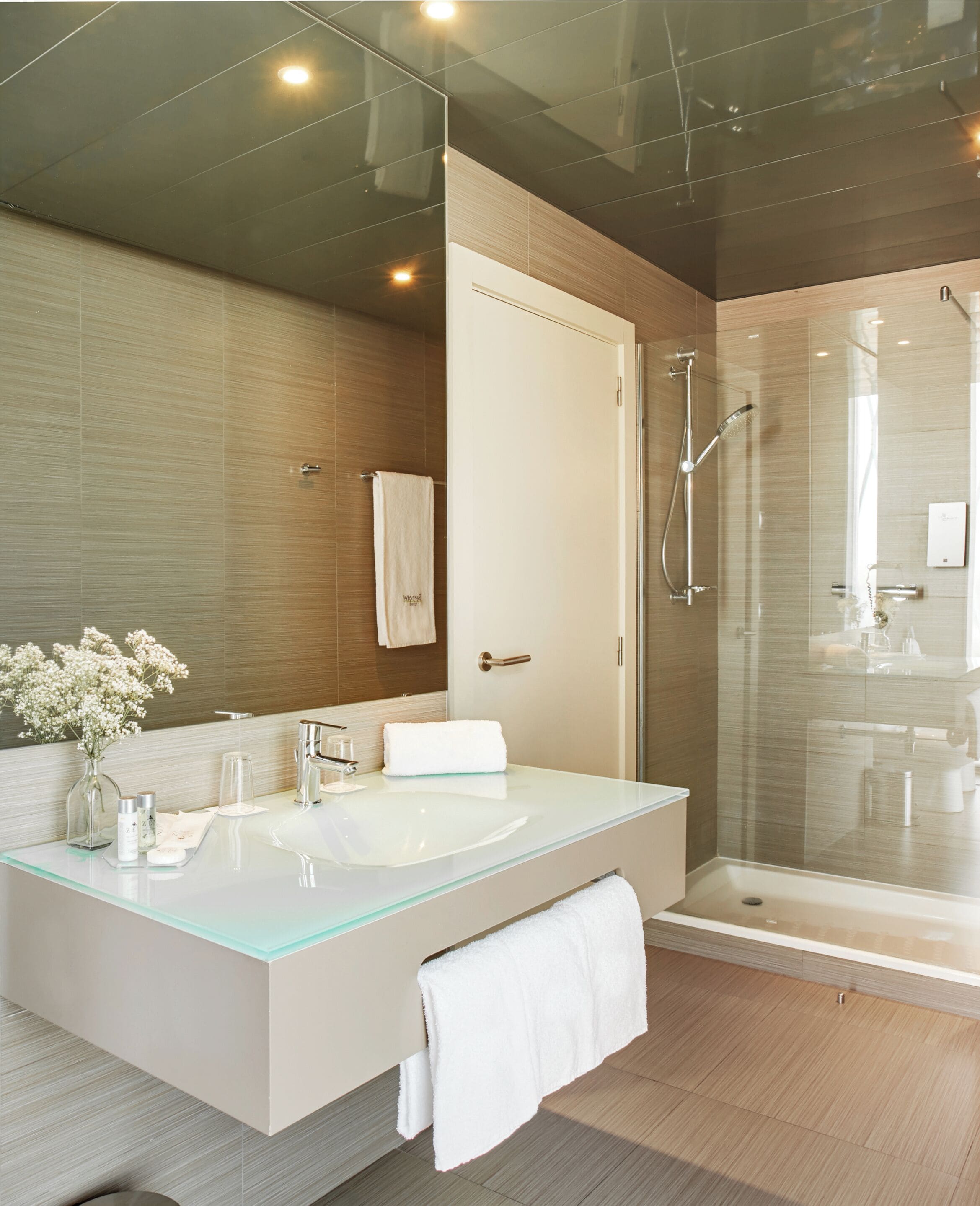 free toiletries, hair dryer, towels