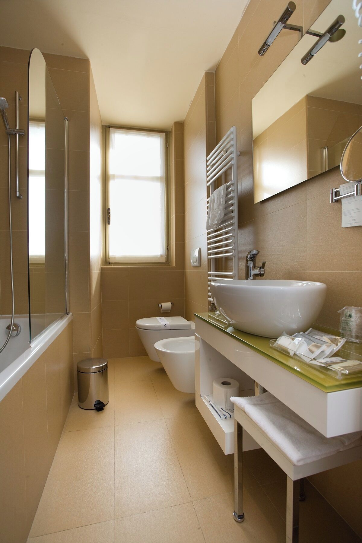 superior double room | bathroom | free toiletries, hair dryer, slippers, towels