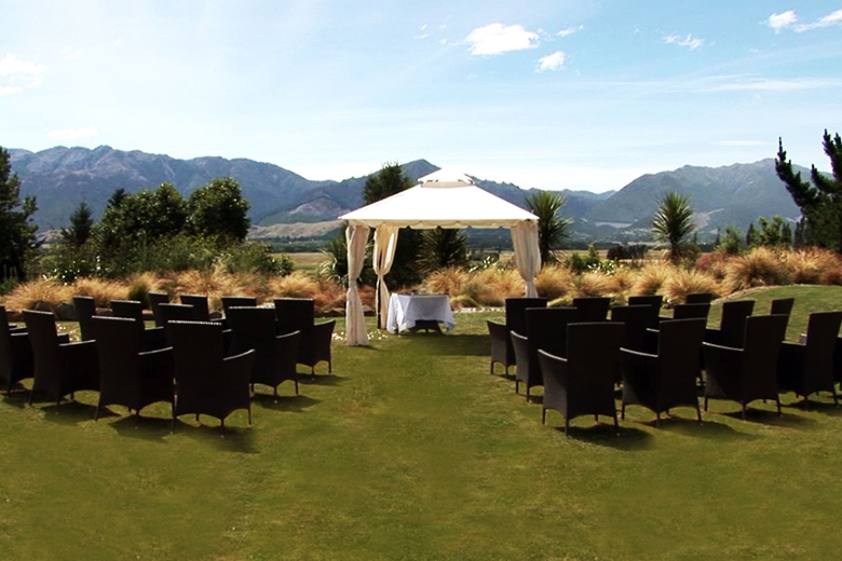 outdoor wedding area