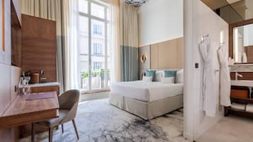 Suite Junior, 1 très grand lit, terrasse | 1 chambre, draps en coton égyptien, literie de qualité supérieure