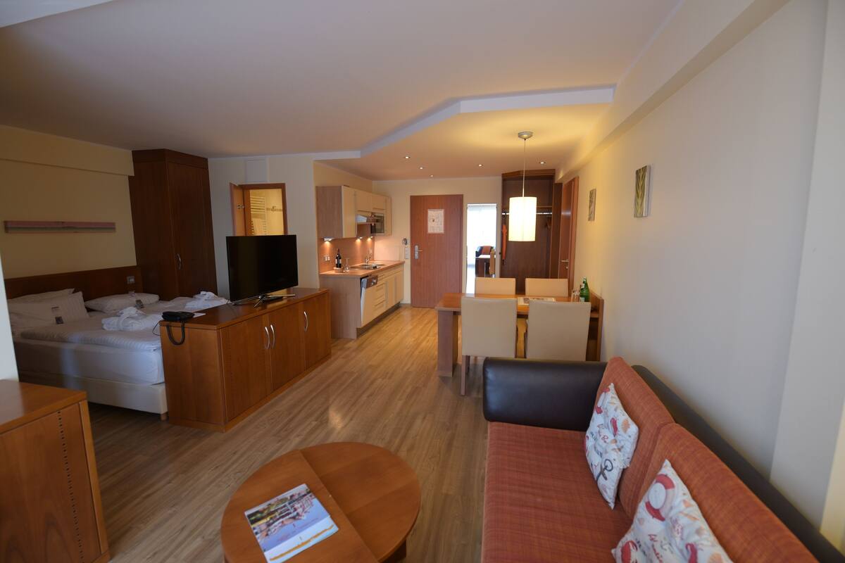 Apartment, 1 Bedroom (for 3 people) | 1 bedroom, hypo-allergenic bedding available, in-room safe
