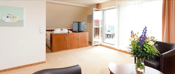 Apartment, 1 Schlafzimmer (for 3 people) | 1 Schlafzimmer, Allergikerbettwaren, Zimmersafe, Verdunkelungsvorhänge