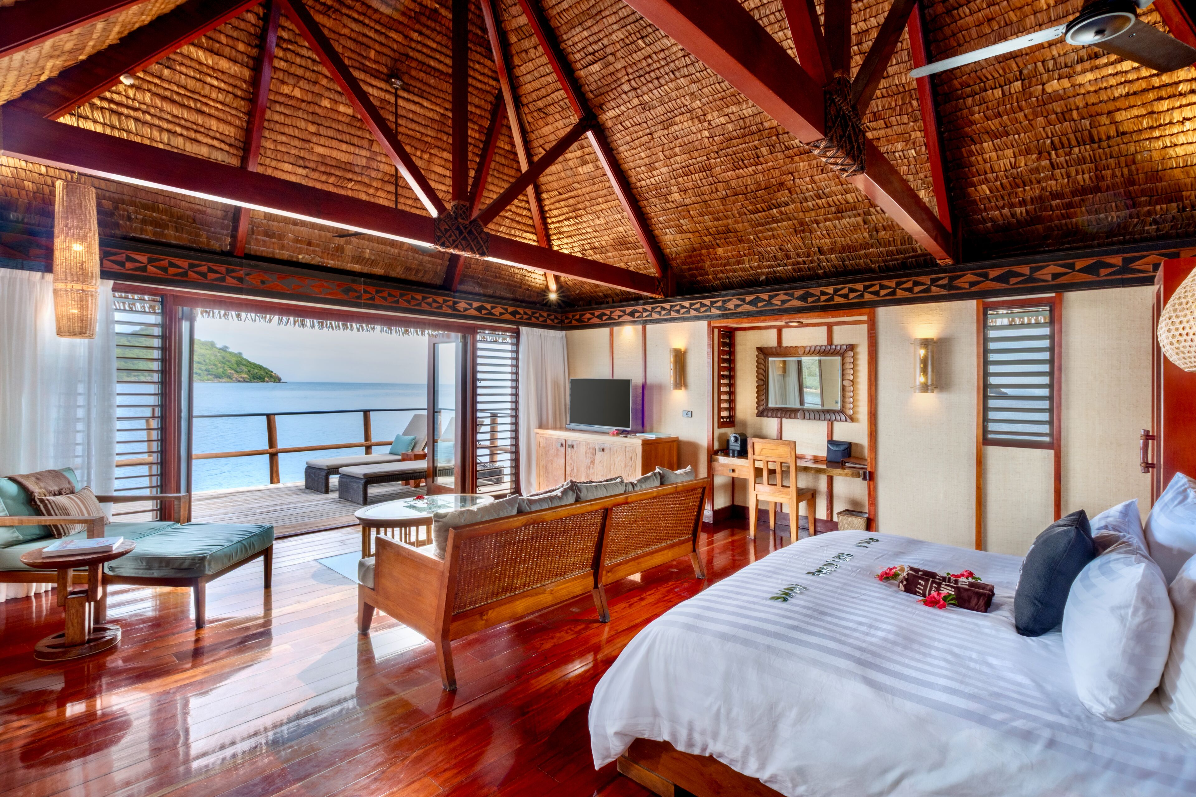 Bungalow, frente al mar | Sábanas de algodón egipcio y ropa de cama de alta calidad 