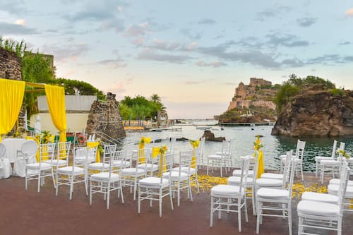 Outdoor wedding area