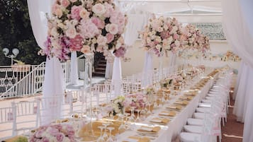 Outdoor wedding area