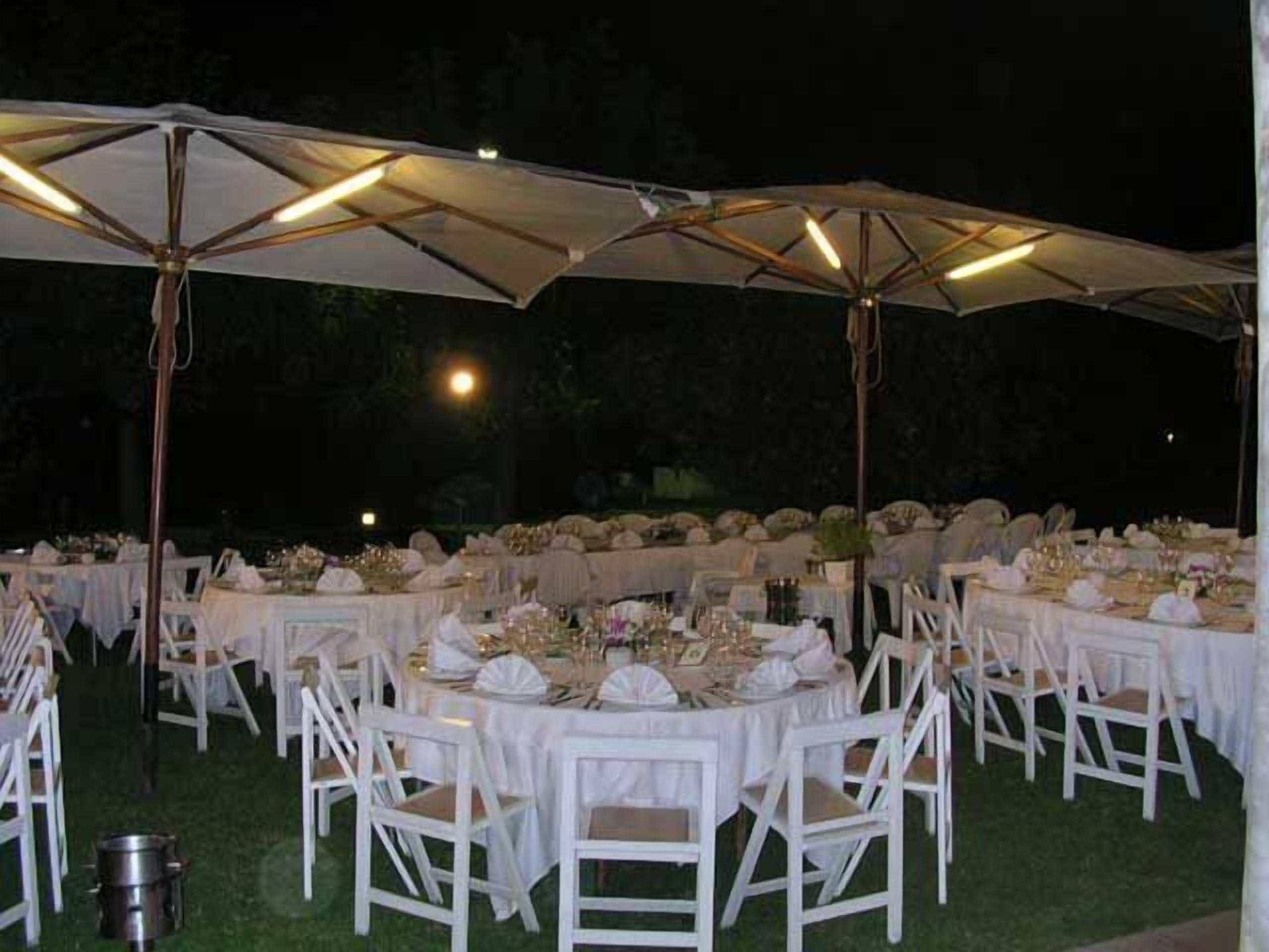 outdoor banquet area