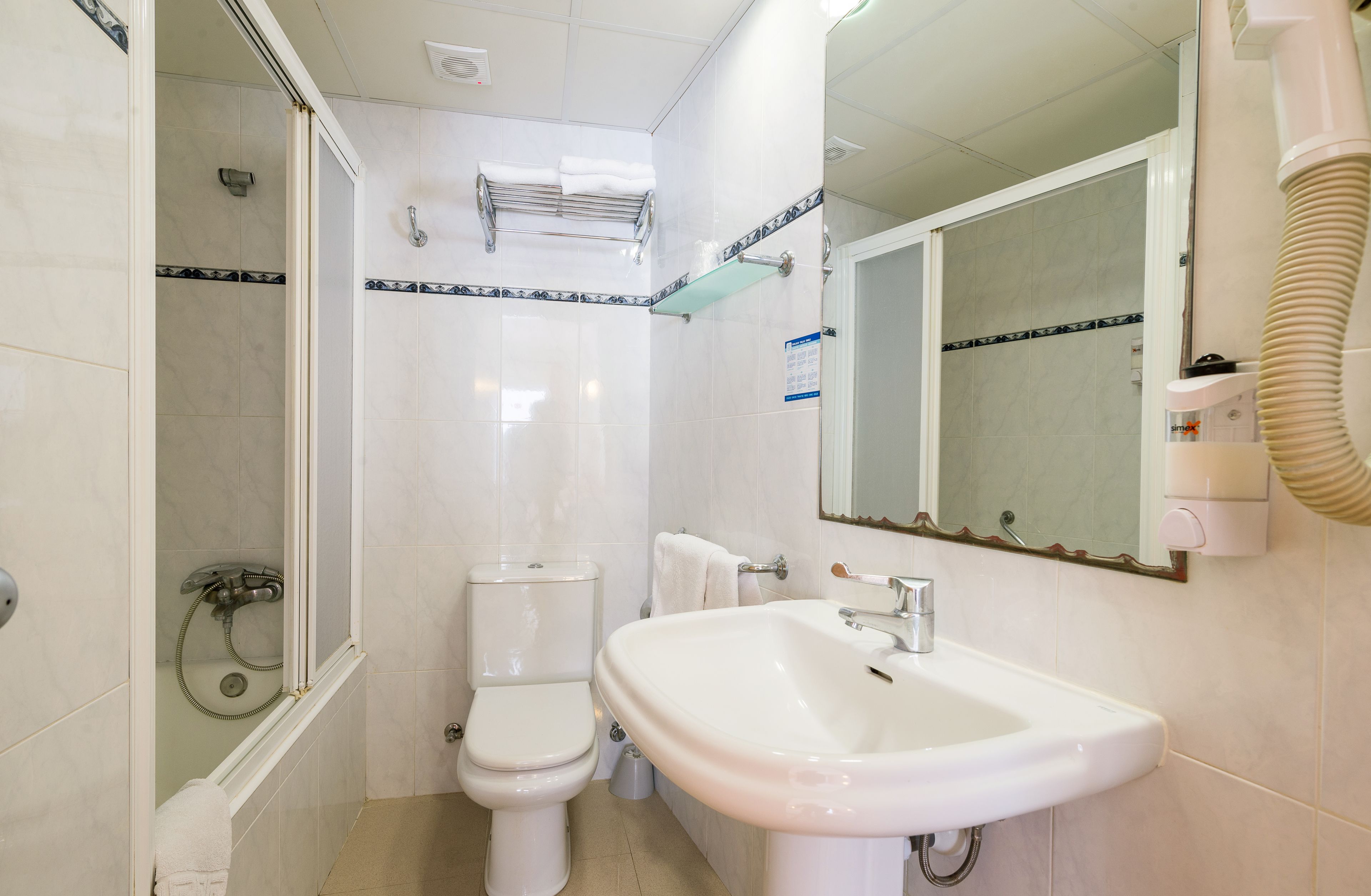 triple room | bathroom | hair dryer, towels