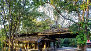 A traditional building with a tiled roof, surrounded by lush greenery and trees. - Hacienda La Pacífica Eco-Lodge (Cañas)