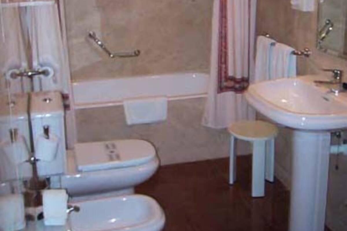 Free toiletries, hair dryer, bidet, towels