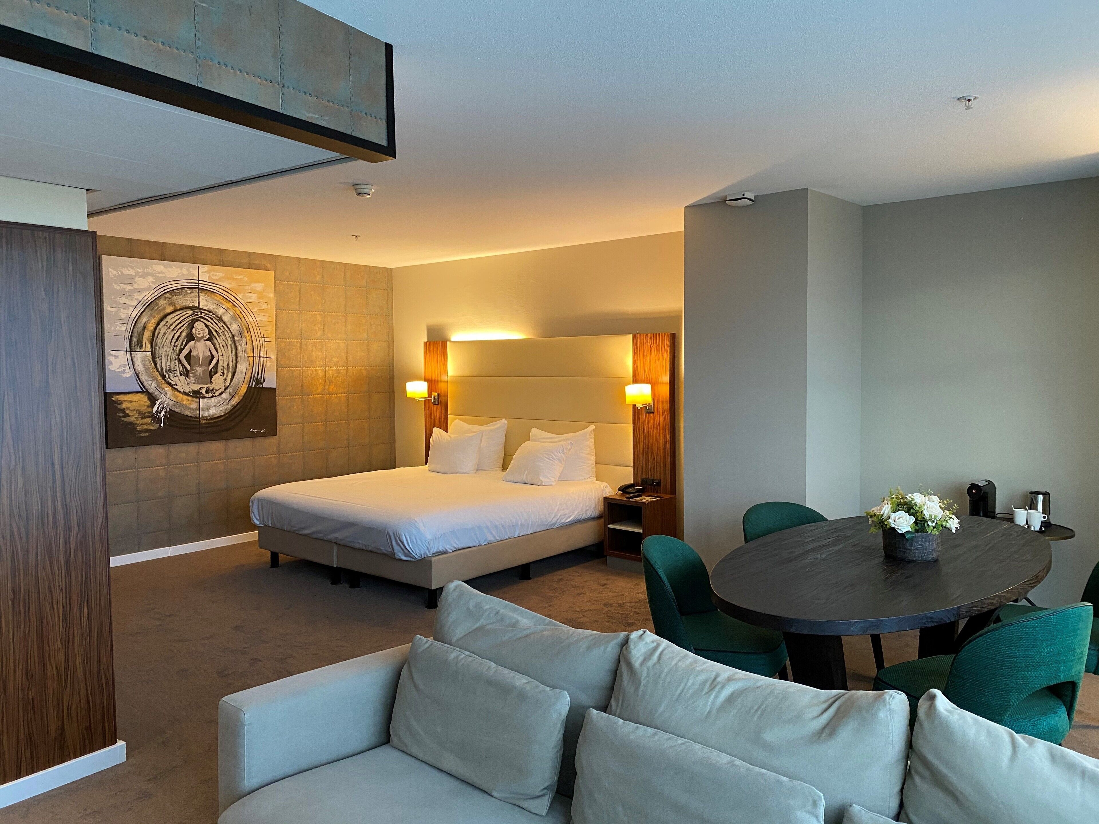 junior suite | 1 bedroom, in-room safe, desk, laptop workspace