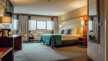 In-room safe, desk, laptop workspace, blackout curtains