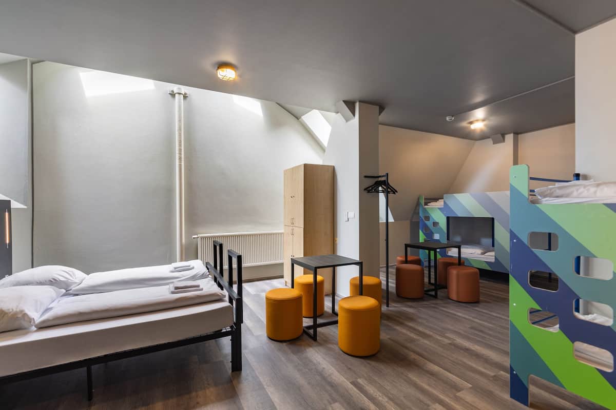 Eight-Bed Room | In-room safe, desk, iron/ironing board (on request), WiFi (free)