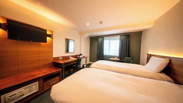 Kamar Twin Standar | Brankas, meja kerja, setrika/meja setrika, dan Wi-Fi gratis