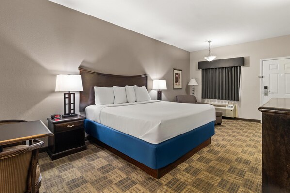 Blackout curtains, iron/ironing board, free WiFi, bed sheets