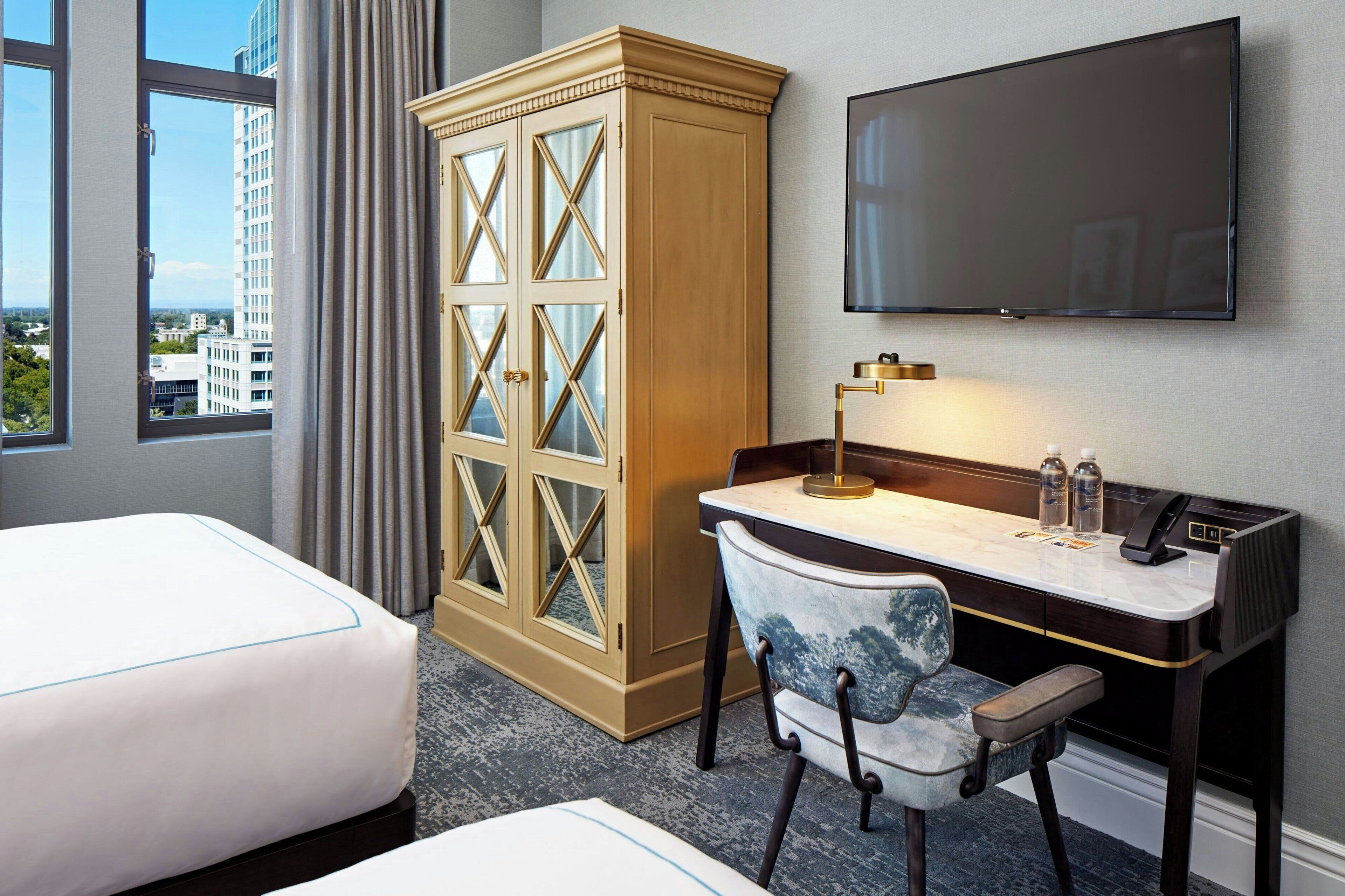 room, 2 double beds | premium bedding, pillow-top beds, in-room safe, desk