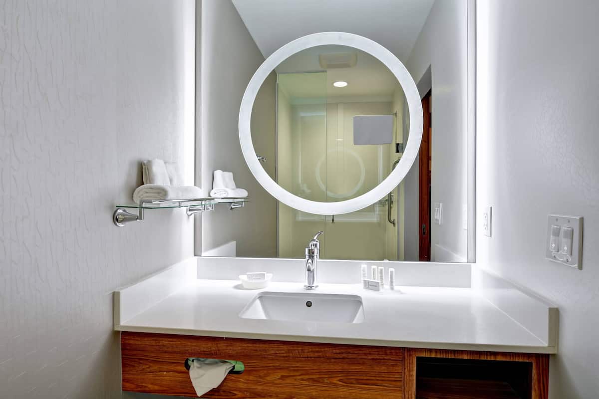 free toiletries, hair dryer, towels