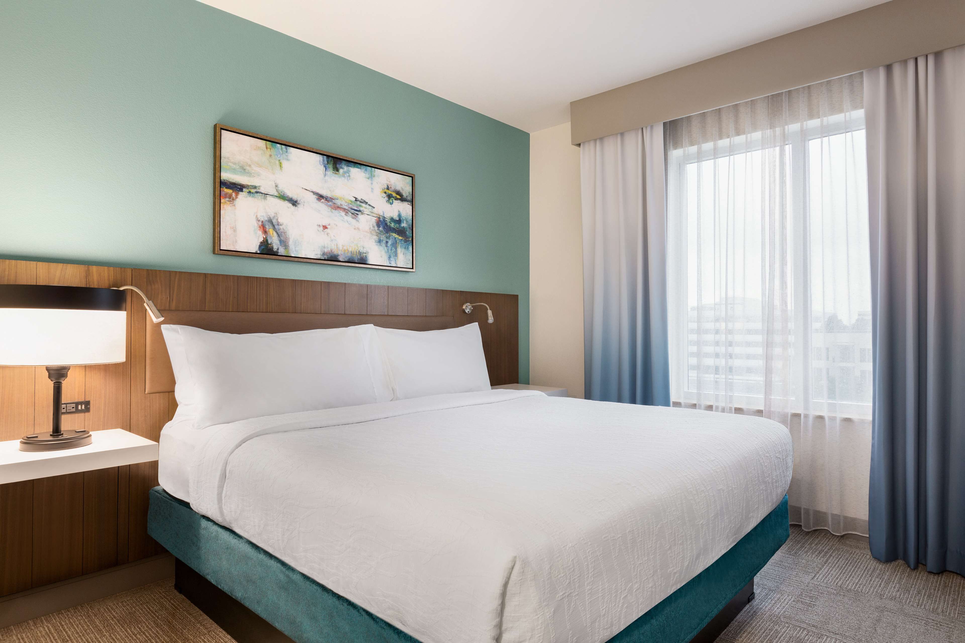 king bedroom suite with sofabed | premium bedding, in-room safe, desk, laptop workspace