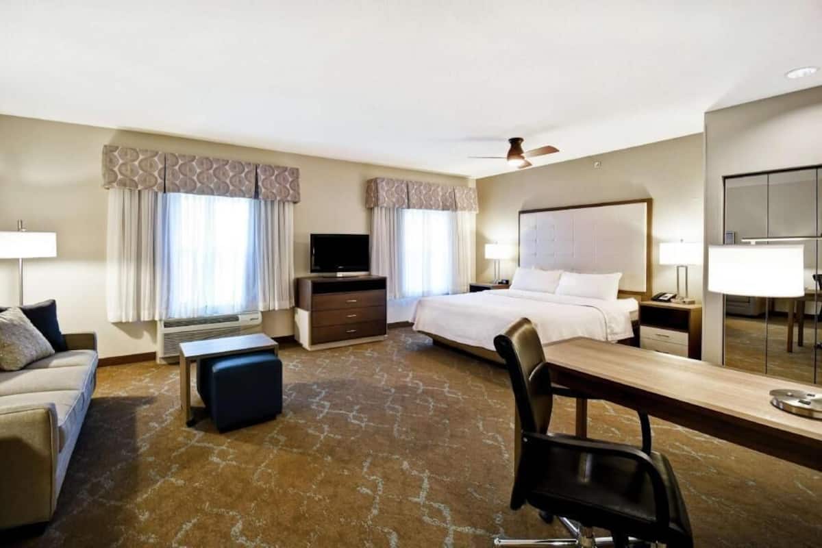 Blackout curtains, iron/ironing board, free WiFi, bed sheets