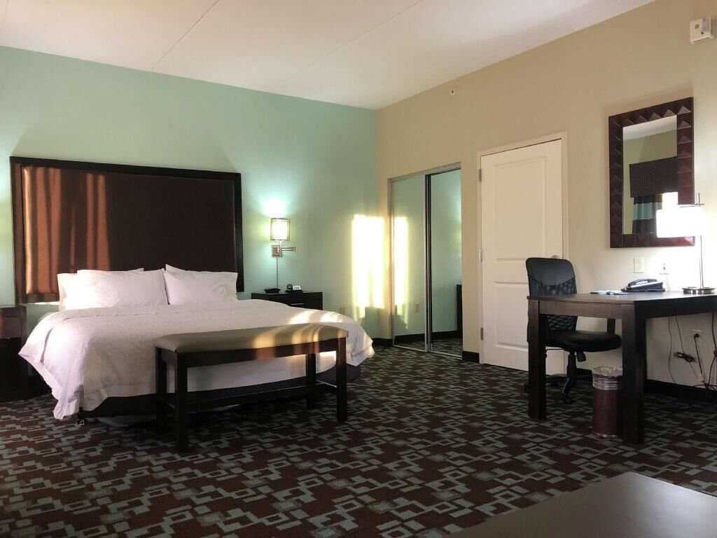 Hypo-allergenic bedding, pillow-top beds, in-room safe