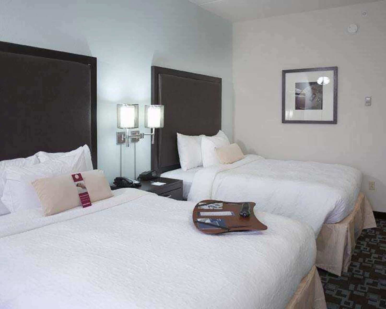 Hypo-allergenic bedding, pillow-top beds, in-room safe