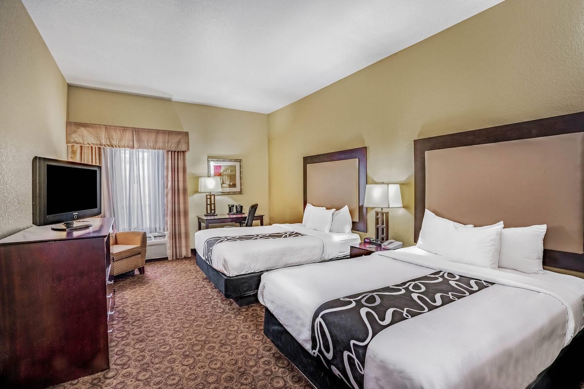 Deluxe Room, 2 Queen Beds, Non Smoking | Premium bedding, pillowtop beds, desk, blackout drapes