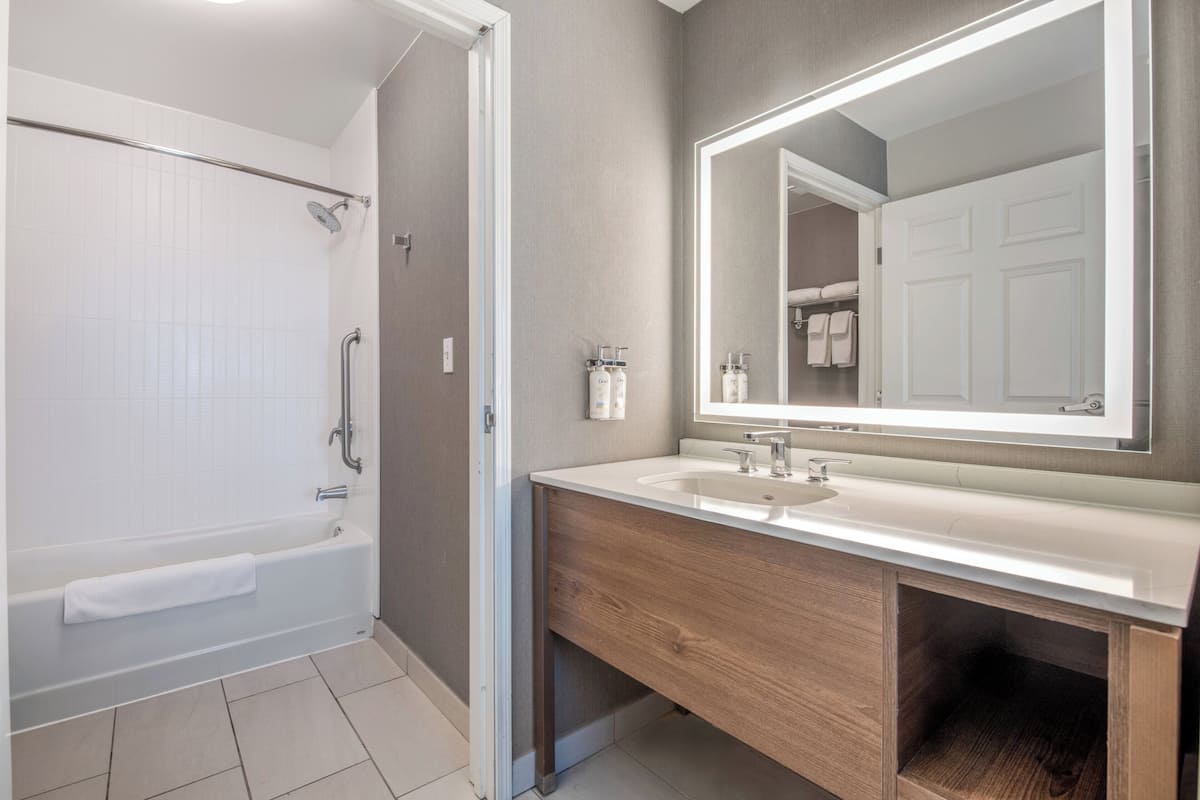 Free toiletries, hair dryer, towels