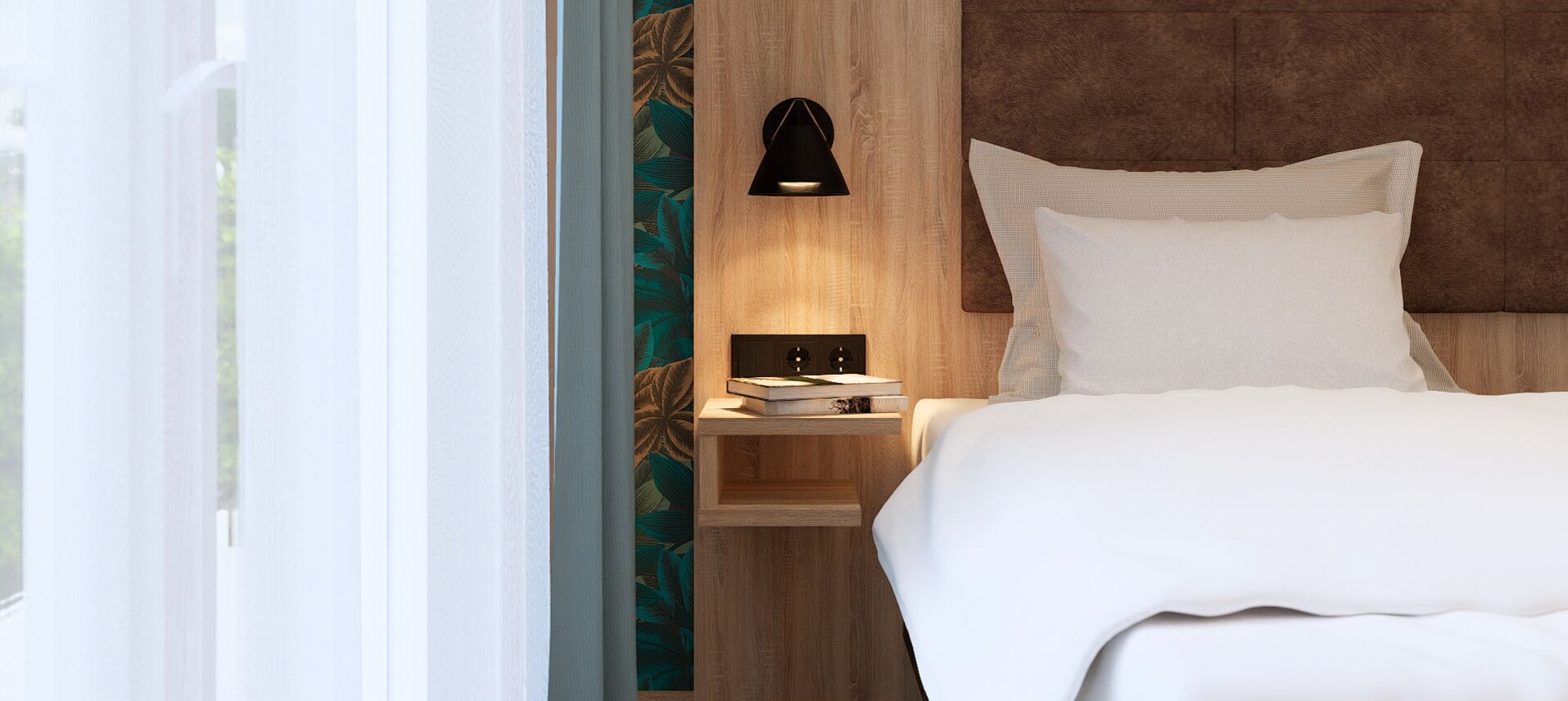 Comfort double room guest house | Peralatan tempat tidur hipoalergenik, peti besi dalam bilik, meja 