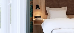 Comfort double room guest house | Allergitestet sengetøy, safe på rommet, skrivebord og wi-fi (inkludert)