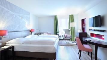 Komfort Plus Doppelzimmer | 1 makuuhuone, allergiatestatut vuodevaatteet, minibaari