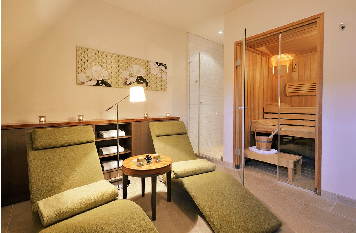 Maisonette Spa Suite mit Sauna | Ropa de cama hipoalergénica, minibar, caja fuerte y escritorio