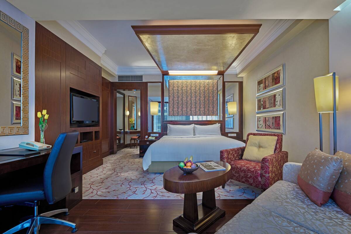 Ropa de cama de alta calidad y minibar