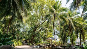 A pathway surrounded by lush greenery and palm trees, leading to a gazebo. - TUI BLUE Maduzi hotel Bangkok (Bangkok)