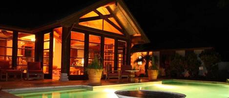 Front of property – evening/night