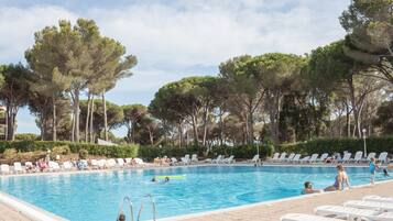 AuĂenpool, Sonnenschirme, LiegestĂŒhle