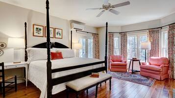 Deluxe Room, 1 Double Bed, Balcony (King Balcony Fireplace) | Premium bedding, desk, iron/ironing board, free WiFi