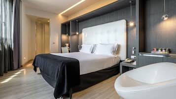 Ropa de cama hipoalergénica, edredón y minibar