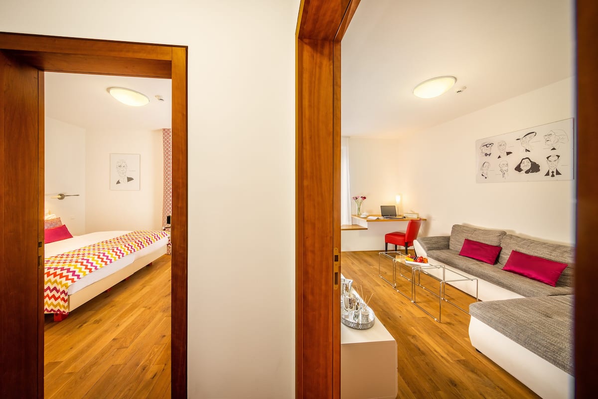 King Studio with Sofa Bed | 1 slaapkamer, Select Comfort-bedden, een minibar, een kluis op de kamer
