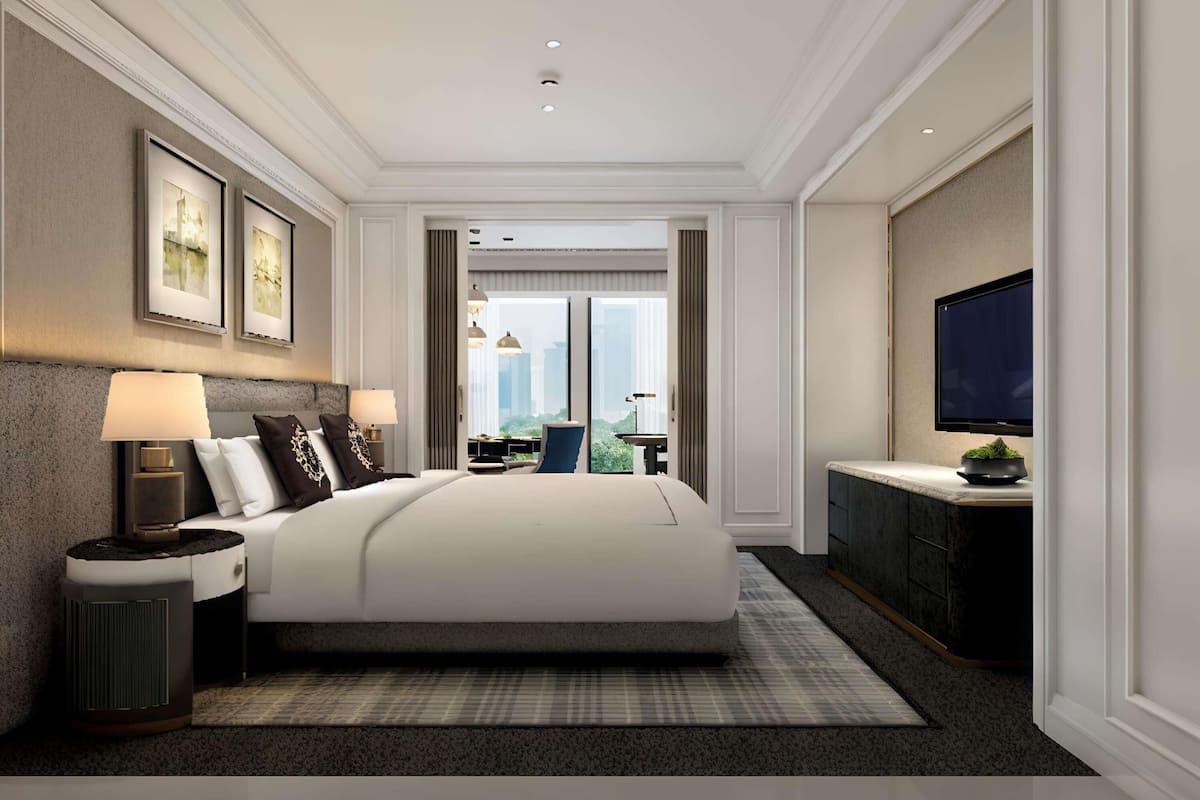 Literie de qualité supérieure, couette en duvet d'oie, minibar