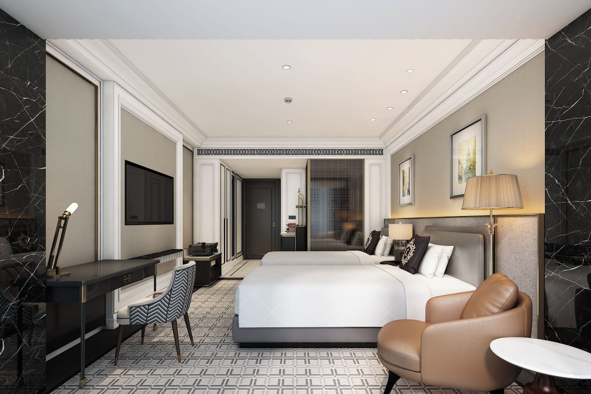Ropa de cama de alta calidad, edredón y minibar