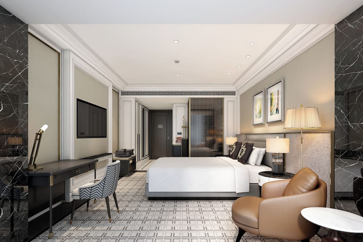 Chambre Deluxe, 1 très grand lit | Literie de qualité supérieure, couette en duvet d'oie, minibar
